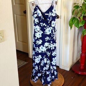 Dex Floral Dress With Hi-Lo Hem
